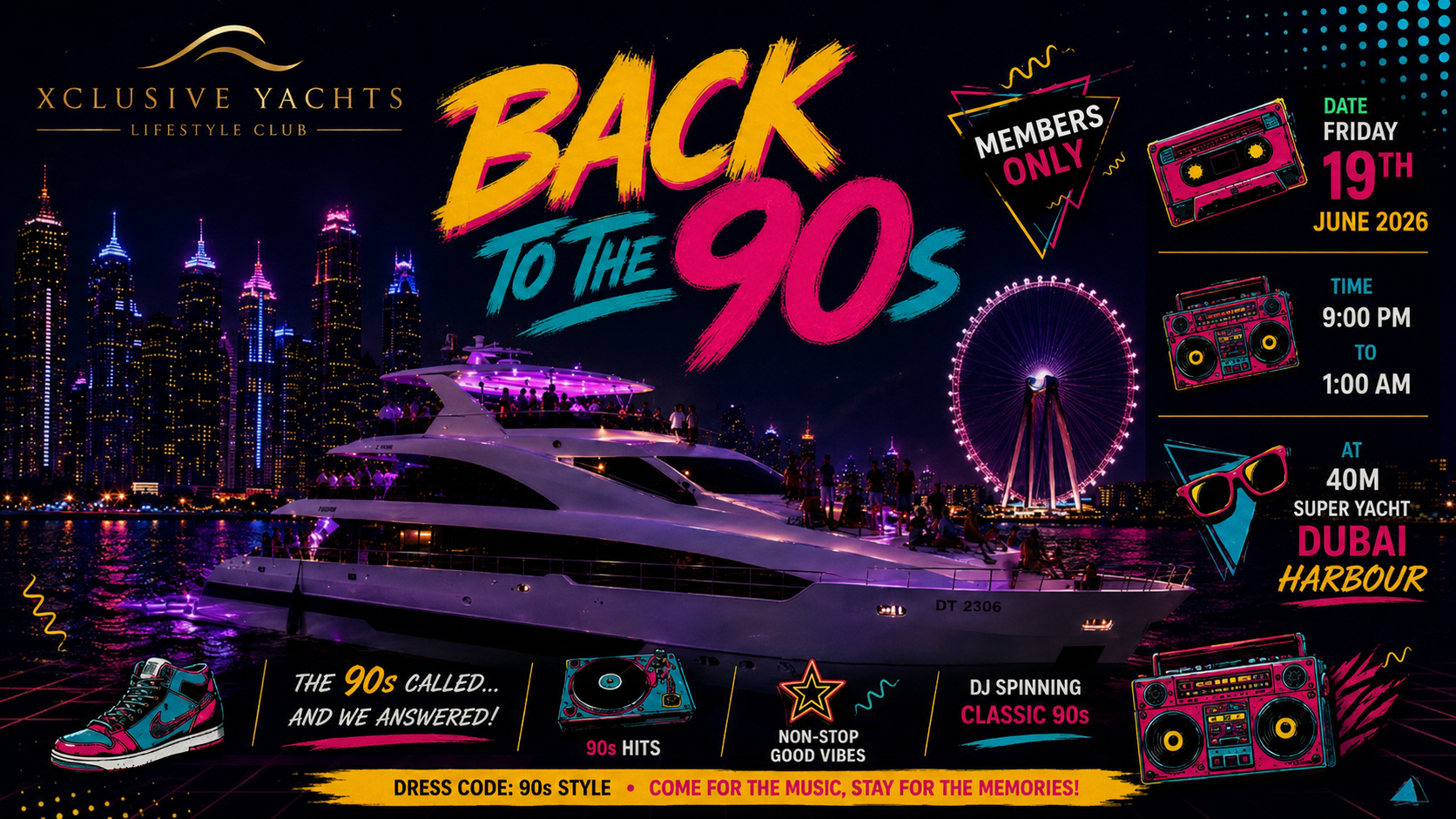 π Super Yacht 90βs Party